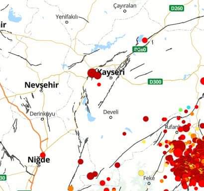 KAYSERİ SARIZ'DA MEYDANA GELEN DEPREM İLÇEMİZDE DE HİSSEDİLDİ