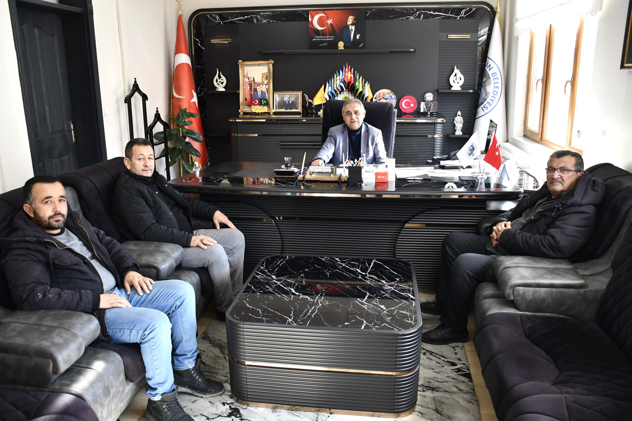 Gürün Şoförler Odası Başkanı Erdoğan’dan Başkan Çiftçiye Ziyaret