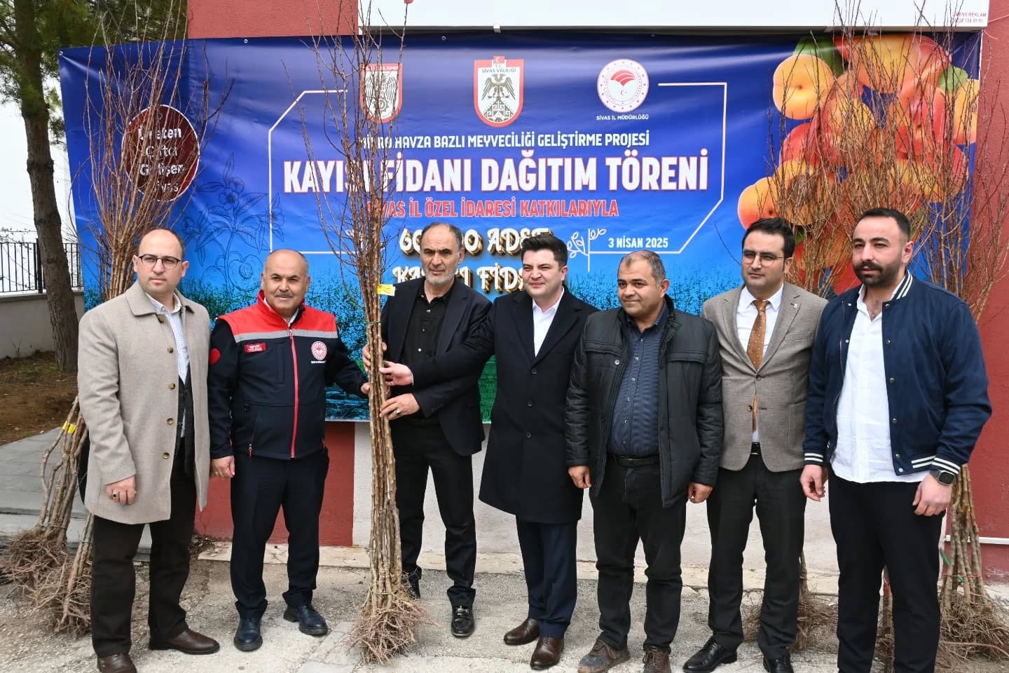 Gürün'de 50 Bin Kayısı Fidanı Dağıtıldı